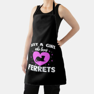 Nur ein Mädchen, das Lieben Frettchen Niedliches H Schürze
