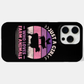 Nur ein Mädchen, das Lieben für Tiere hält, liegt Case-Mate iPhone Hülle (Rückseite (Horizontal))