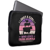 Nur ein Mädchen, das Lieben für Tiere hält, liegt Laptopschutzhülle (Vorne Rechts)