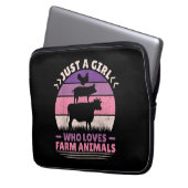 Nur ein Mädchen, das Lieben für Tiere hält, liegt Laptopschutzhülle (Vorderseite Links)