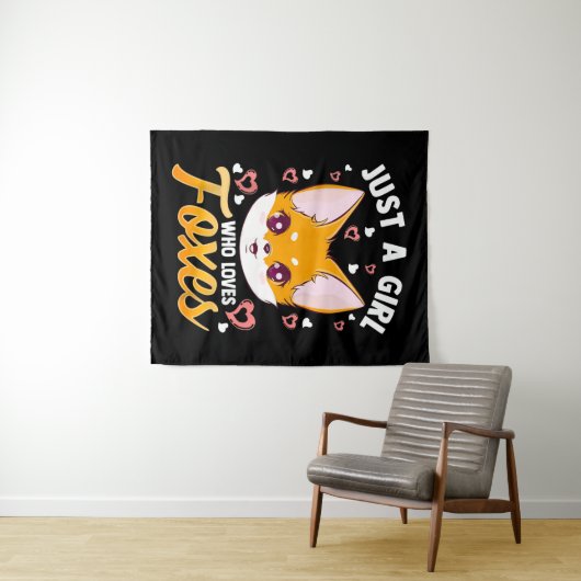 Nur ein Mädchen, das Lieben füttert Kinder Mädchen Wandteppich (Beispiel (Horizontal))