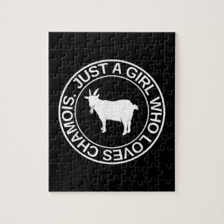 Nur ein Mädchen, das Lieben Gämse Geschenk für Fra Puzzle