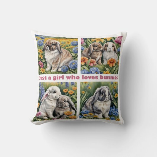 Nur ein Mädchen, das Lieben gebündelt Kissen (Vorderseite)