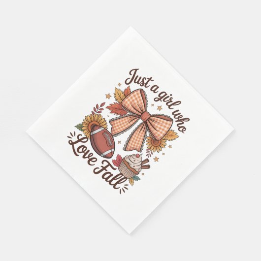 Nur ein Mädchen, das Lieben gemütlich wird Serviette (Ecke)