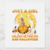 Nur ein Mädchen, das Lieben Golden Retriever Weinetikett (Einzelnes Label)