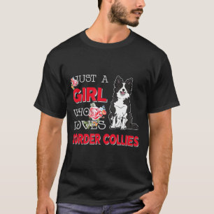 Nur ein Mädchen, das Lieben grenzt Colliese Hund T-Shirt