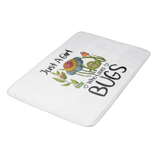 Nur ein Mädchen, das Lieben hat Badematte (Schrägansicht)