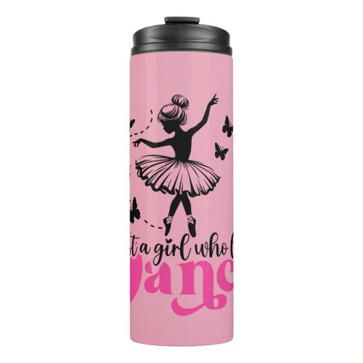 Nur ein Mädchen, das Lieben hat, Ballerina zu tanz Thermosbecher (Vorderseite)