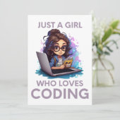 Nur ein Mädchen, das Lieben hat, Geek zu kochen un Einladung (Stehend Vorderseite)