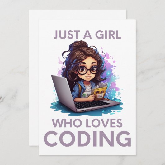 Nur ein Mädchen, das Lieben hat, Geek zu kochen un Einladung (Vorne/Hinten)