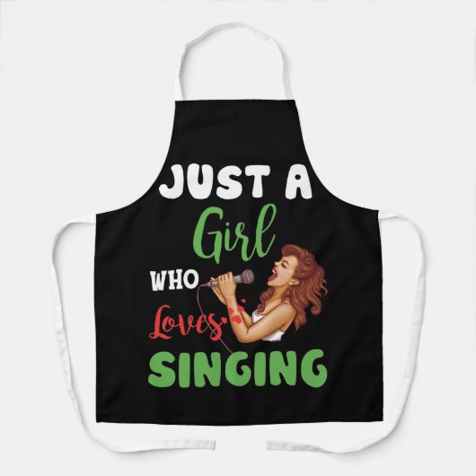 Nur ein Mädchen, das Lieben hat, Geschenke zu sing Schürze (Vorderseite)