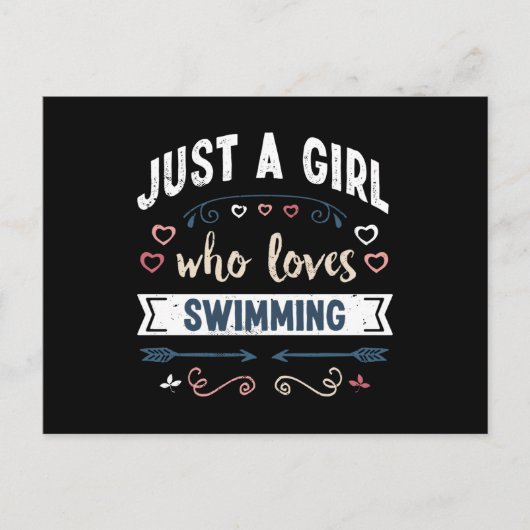 Nur ein Mädchen, das Lieben hat, lustige Geschenke Postkarte (Vorderseite)