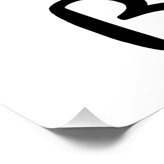 Nur ein Mädchen, das Lieben hat Poster (Ecke)