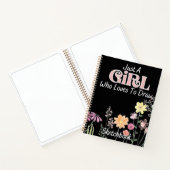 Nur ein Mädchen, das Lieben hat, Sketchbook-Blume Notizblock (Innenseite)