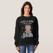 Nur ein Mädchen, das Lieben hat Tier 22 Sweatshirt (Vorne ganz)