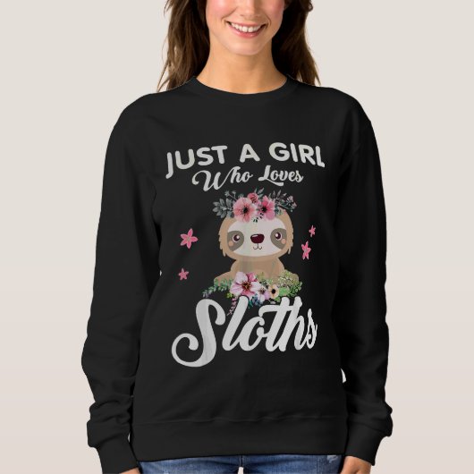 Nur ein Mädchen, das Lieben hat Tier 22 Sweatshirt (Vorderseite)
