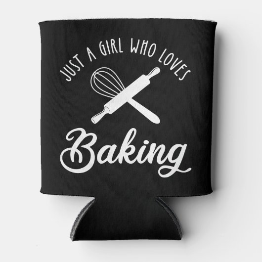 Nur ein Mädchen, das Lieben hat zu backen Dosenkühler (Vorderseite)