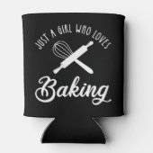 Nur ein Mädchen, das Lieben hat zu backen Dosenkühler (Rückseite)