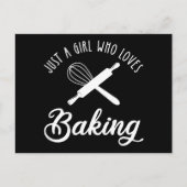 Nur ein Mädchen, das Lieben hat zu backen Postkarte (Vorderseite)