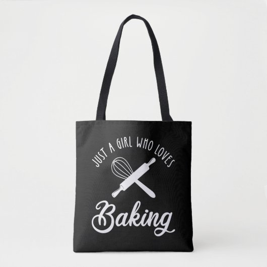 Nur ein Mädchen, das Lieben hat zu backen Tasche (Vorderseite)