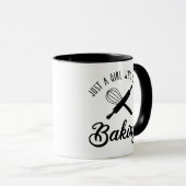 Nur ein Mädchen, das Lieben hat zu backen Tasse (VorderseiteRechts)
