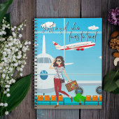 Nur ein Mädchen, das Lieben hat zu reisen Notizblock