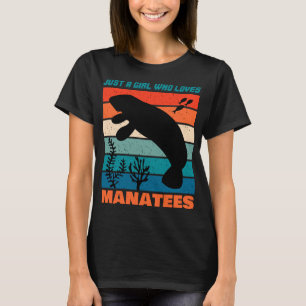 Nur ein Mädchen, das Lieben herstellt, führt Retro T-Shirt