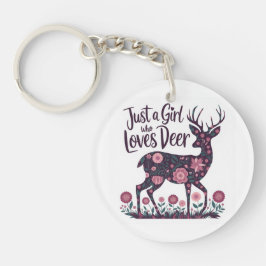 Nur ein Mädchen, das Lieben Hirsche und Whimsical Schlüsselanhänger