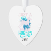 "NUR EIN MÄDCHEN, DAS LIEBEN HORSES" HERZ PERSONAL ORNAMENT (Vorderseite)