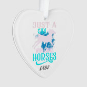 "NUR EIN MÄDCHEN, DAS LIEBEN HORSES" HERZ PERSONAL ORNAMENT (Vorderseite)