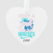 "NUR EIN MÄDCHEN, DAS LIEBEN HORSES" HERZ PERSONAL ORNAMENT (Rückseite)