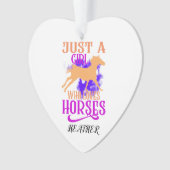 "NUR EIN MÄDCHEN, DAS LIEBEN HORSES" HERZ PERSONAL ORNAMENT (Vorderseite)