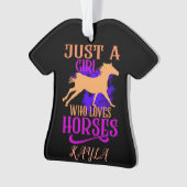 "NUR EIN MÄDCHEN, DAS LIEBEN HORSES" SHIRT PERSONA ORNAMENT (Vorderseite)
