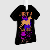 "NUR EIN MÄDCHEN, DAS LIEBEN HORSES" SHIRT PERSONA ORNAMENT (Vorderseite)