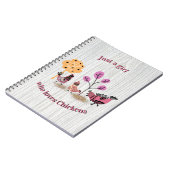 Nur ein Mädchen, das Lieben Hühner Country Folklor Notizblock (Linke Seite)