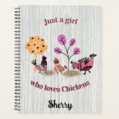 Nur ein Mädchen, das Lieben Hühner Country Folklor Planer (Vorderseite)