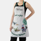 Nur ein Mädchen, das Lieben Hühner Country Folklor Schürze (InSitu)