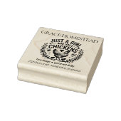 Nur ein Mädchen, das Lieben Hühner Eierkarton Name Gummistempel (Stempel)