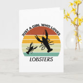 Nur ein Mädchen, das Lieben Hummer macht Karte (Gelbe Blume)