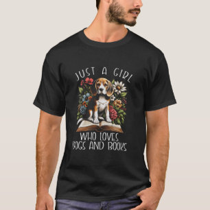 Nur ein Mädchen, das Lieben Hund und Bücher Beagle T-Shirt
