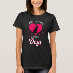 Nur ein Mädchen, das Lieben Hund Welpe American Pi T-Shirt