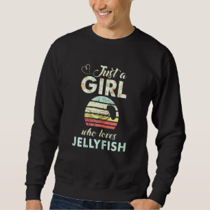 Nur ein Mädchen, das Lieben Jelly Fis von Retro Je Sweatshirt