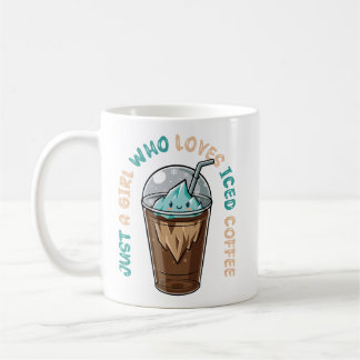 Nur ein Mädchen, das Lieben Kaffee geippt hat Kaffeetasse