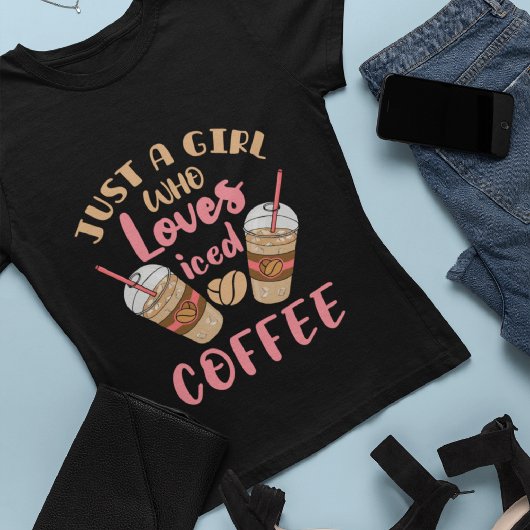 Nur ein Mädchen, das Lieben Kaffee geippt hat T-Shirt