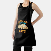 Nur ein Mädchen, das Lieben Katzen Niedliche Kätzc Schürze (InSitu)