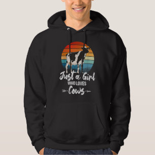Nur ein Mädchen, das Lieben Kuh Funny Living Farm Hoodie