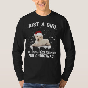 Nur ein Mädchen, das Lieben Labrador Retriever und T-Shirt