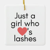 Nur ein Mädchen, das Lieben lahmt Keramikornament (Vorderseite)