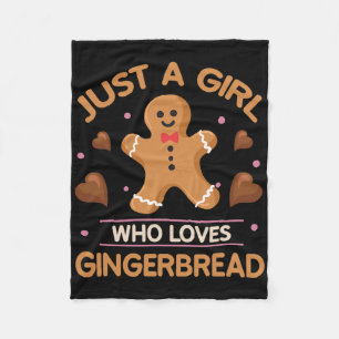 Nur ein Mädchen, das Lieben Lebkuchen Mann Funny C Fleecedecke