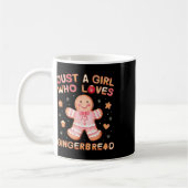 Nur ein Mädchen, das Lieben Lebkuchen Mann Funny C Kaffeetasse (Links)